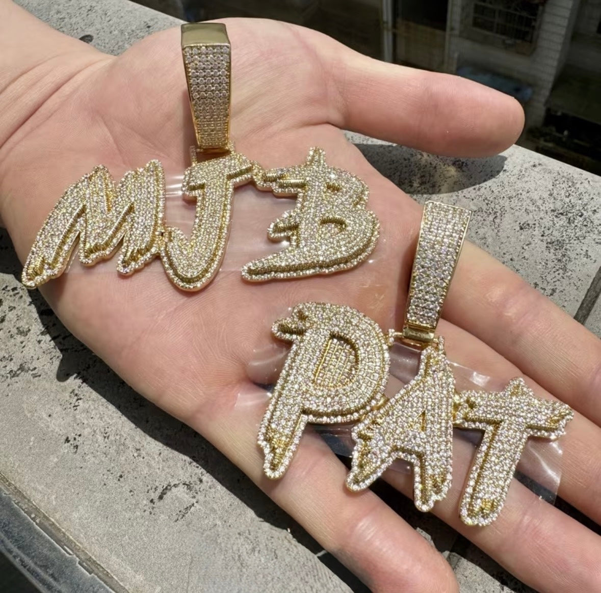 Graffiti lettering custom pendant