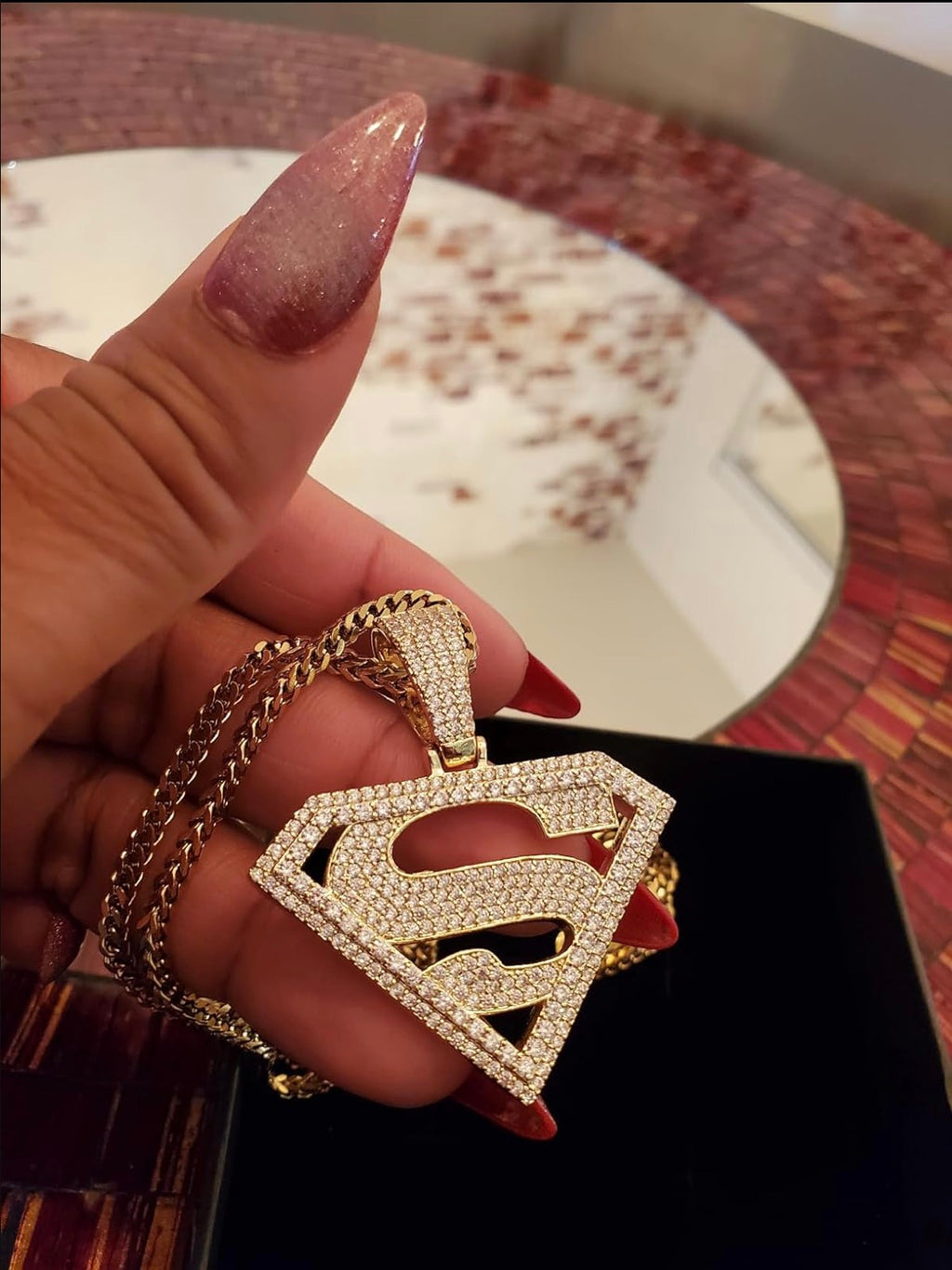 Superman pendent with chain